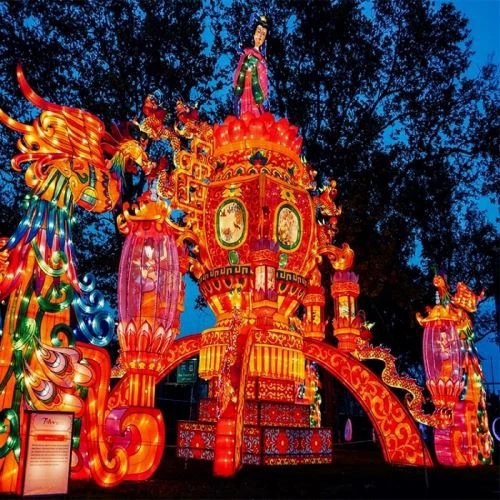 Πάρκο Διακόσμηση LED ζώο όμορφο κινέζικο μετάξι φανάρι προς πώληση