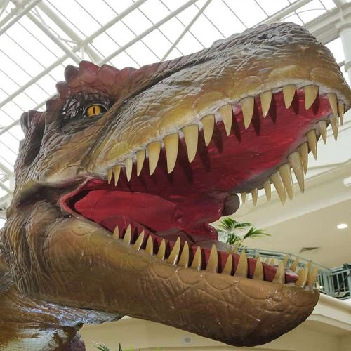 Μέγεθος ζωής Άγαλμα T-Rex Animatronic Κεφάλι δεινοσαύρων