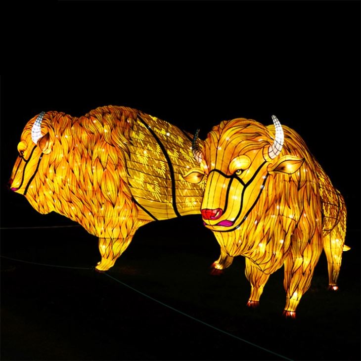 Theme Park Decoration Chinese Tiger Lanterns