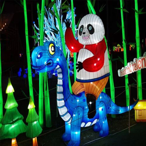 Διακόσμηση εκδήλωσης Πολύχρωμα φανάρια Υπέροχο Panda τύπου Φανάρια ζώων